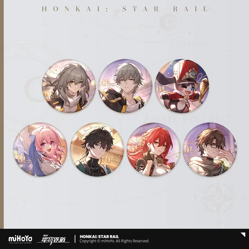 Sunsyea Honkai Star Rail Official Merch miHoYo Original Authentic QDZL Theme Series Brooch Dan Heng Caelus Stelle March 7th