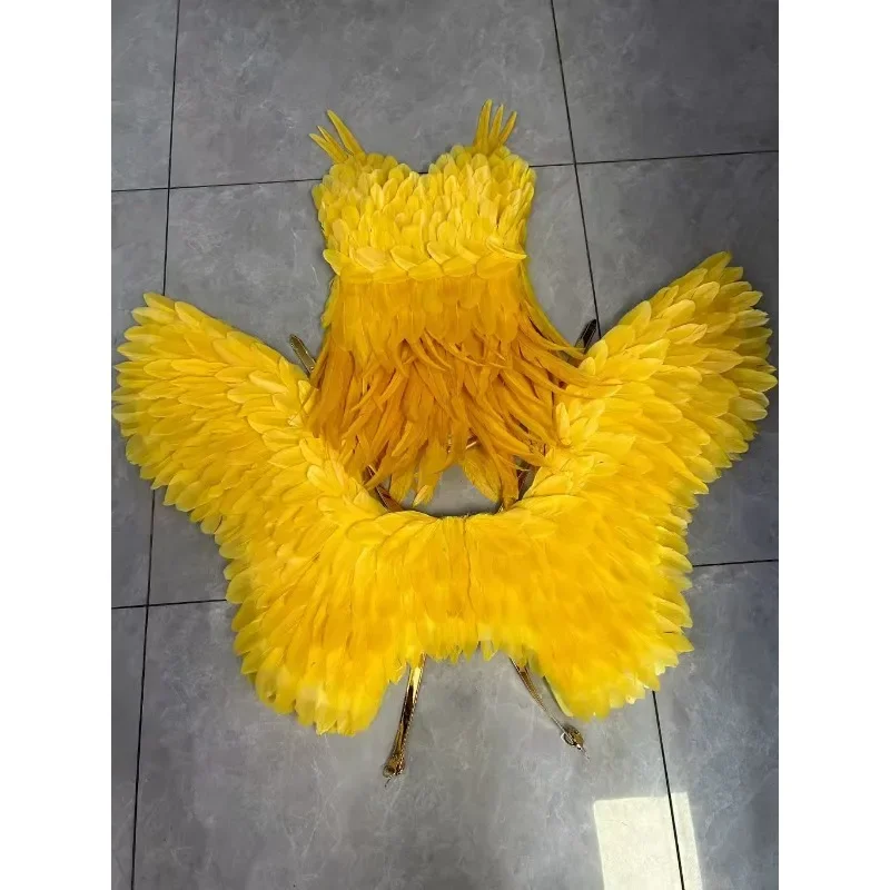 Angel Wings Feather Nightclub Bar Annual Meeting Party Wing Classic Dance Costume Multi-color Customizable Cosplay Suit