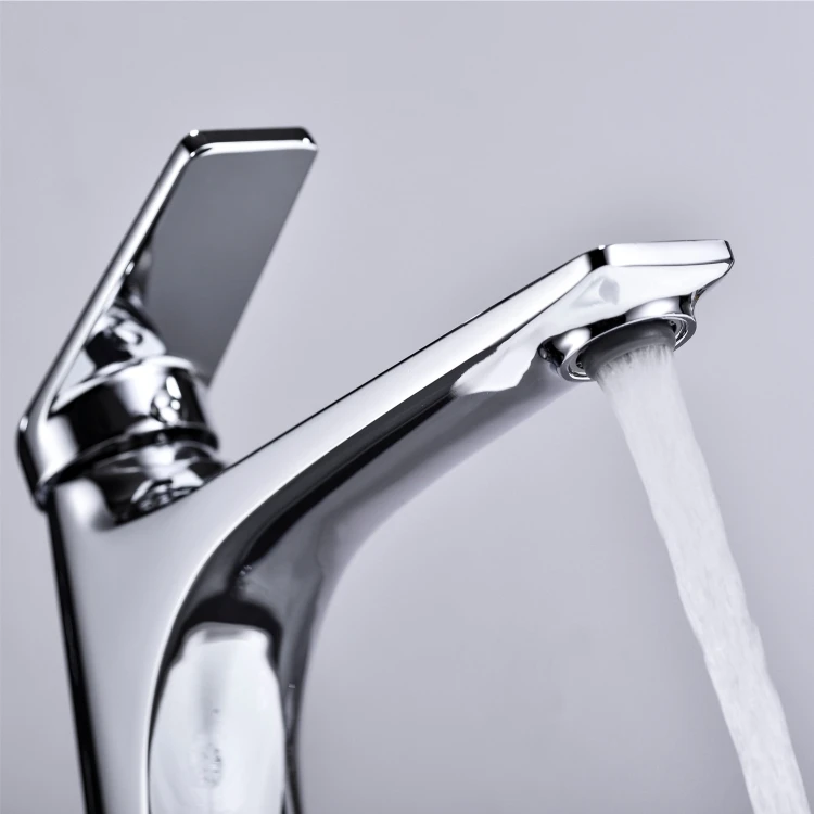 hot and cold water mixer taps bathroom Chrome  basin faucet foshan basin faucets long spout basin faucet