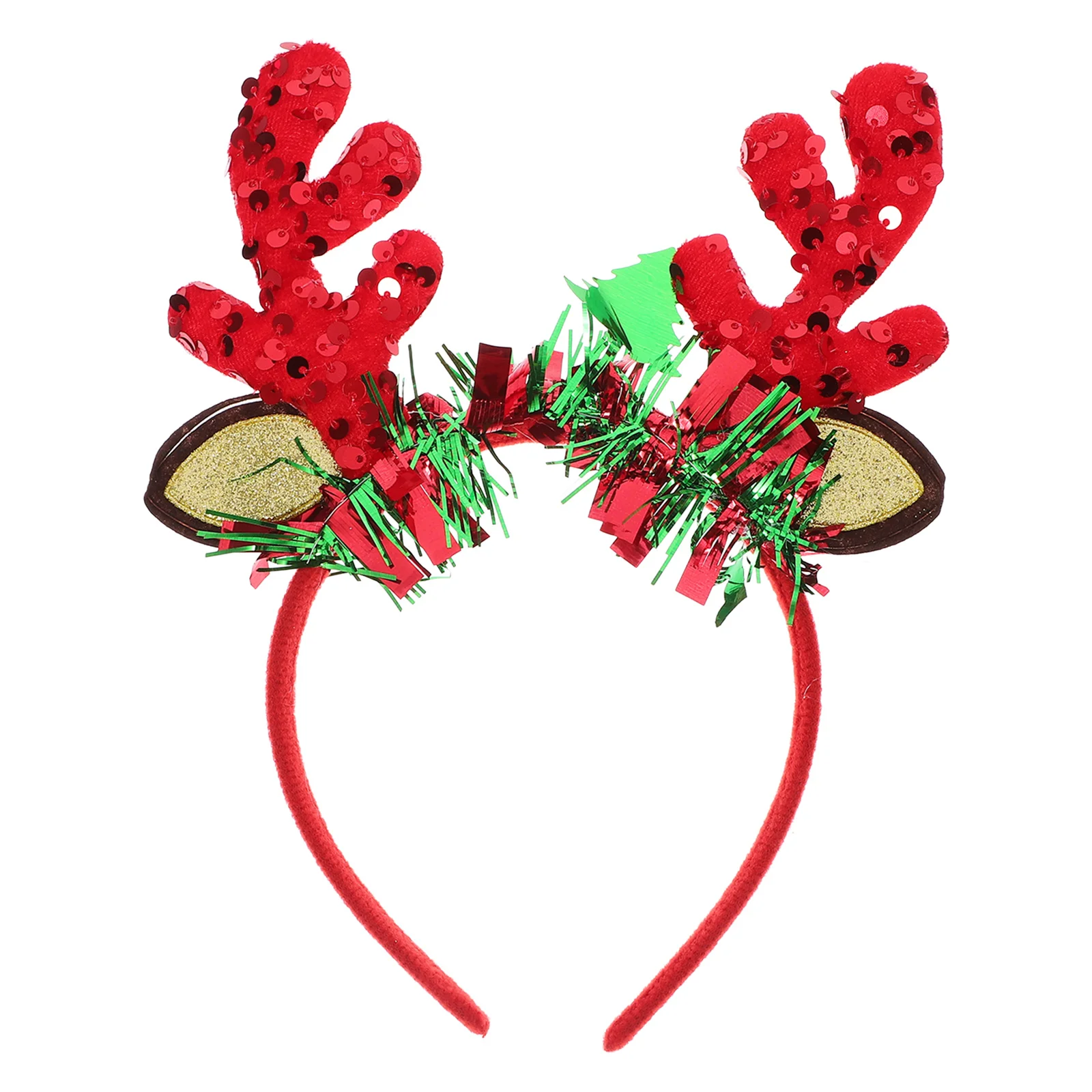 

Christmas Themed Headband Cute Fun Photo Prop for Holiday Party Xmas Hair Accessory Antler Design Festive Celebration Dress Up