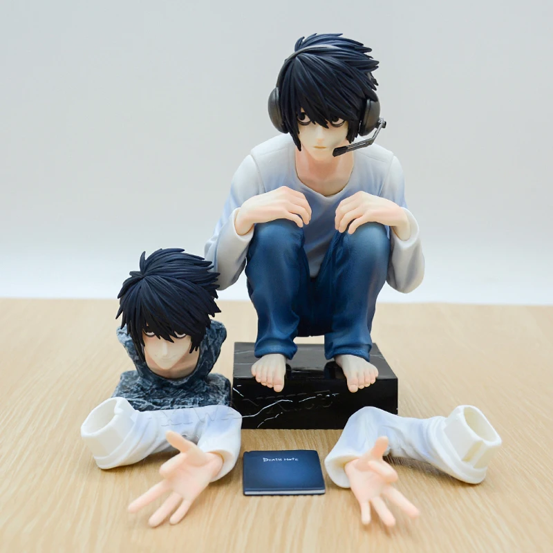 15cm Death Note L Lawliet Anime Figure Coffee Watari & L Action