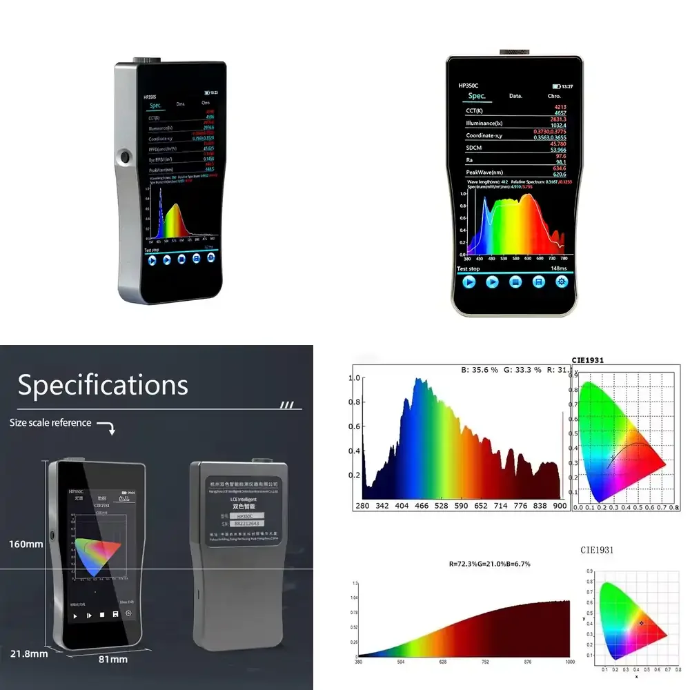 HP350BR Spectrometer Price Portable Brightness Tester Handheld Blue Light Spectral Illuminance Meter