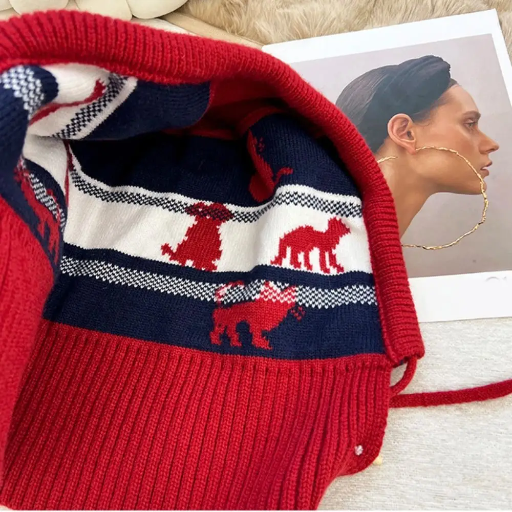 الإبداعية السترة قبعة الجاكار بالاكلافا قبعة القرن الأحمر زر سدادات حماية الأذن قبعة قبعة قبعة الشتاء بسيطة الإناث/الفتيات #2