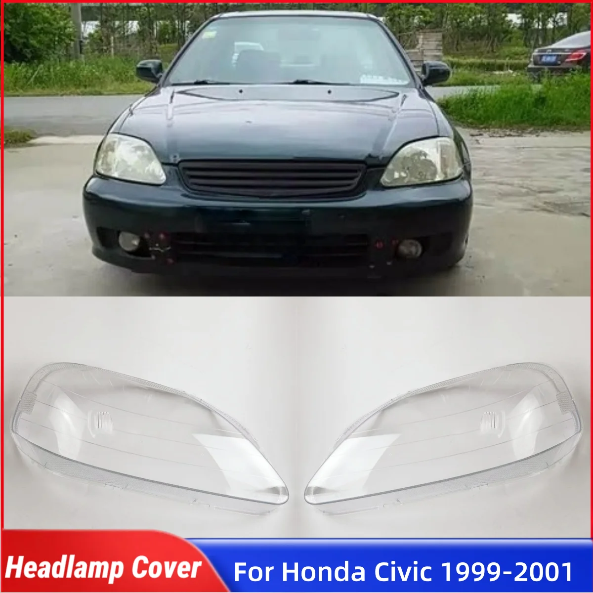 

For Honda Civic 1999 2000 2001 Car Internal Spare Parts Front Headlight Cover Glass replacement