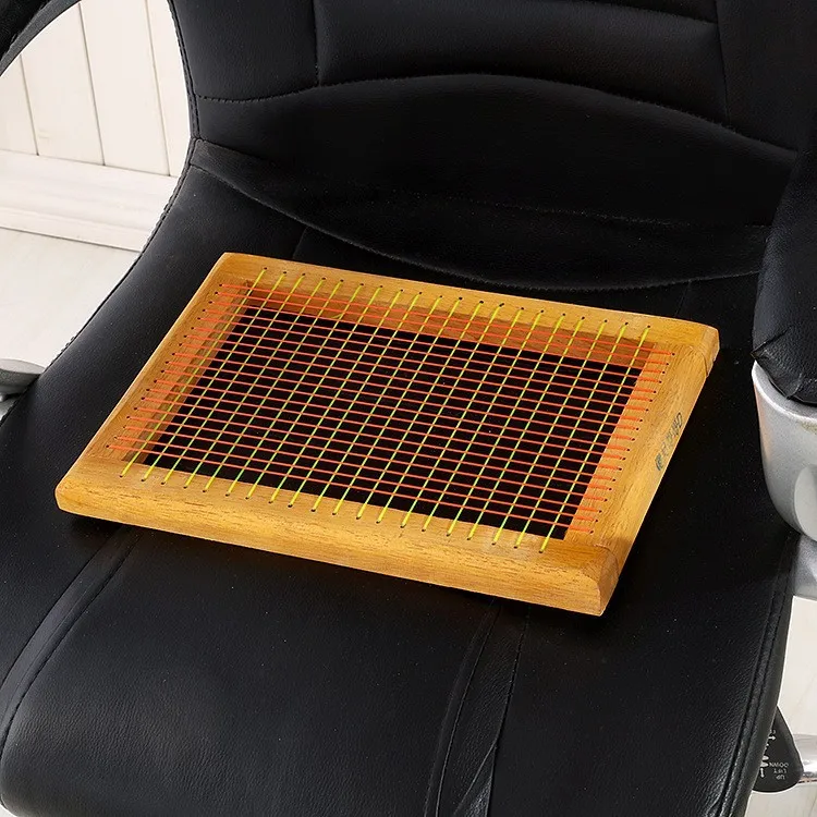 Breathable Wooden Frame  Cushion Student Butt Summer Clothing Mesh Office Chair Bamboo Slice Cool Pad Health Care Cushion