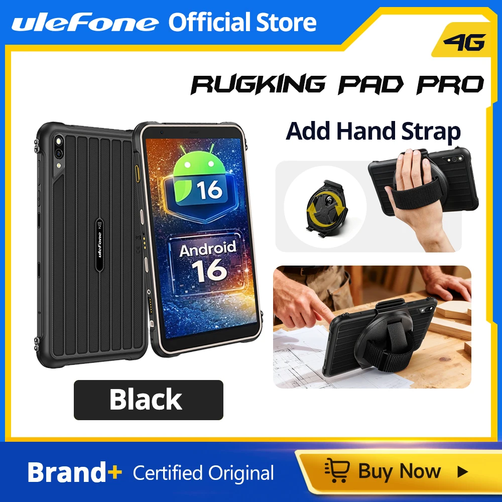 [Ingebouwde eSIM] Ulefone RugKing Pad Pro robuuste tablet 4G 8,68 inch scherm 90Hz 7100mAh Android 16 tablet, tot 16 GB RAM, 128 GB ROM Wereldwijde versie