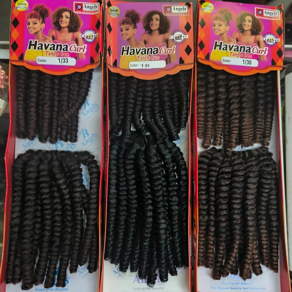 Trenzas de rizo Havanna sintéticas de 8 pulgadas, perfectas para passion twists y peinados de crochet, colección africana de trenzas y twists 2