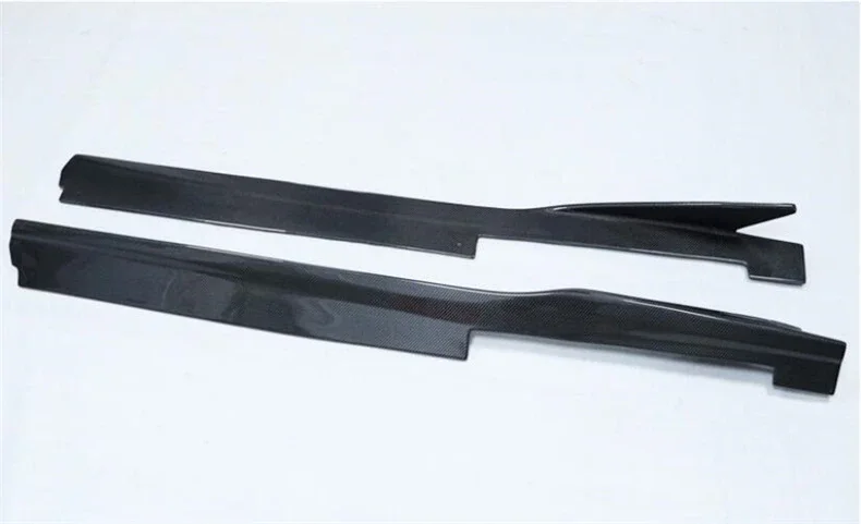 For Ferrari 458 REAL Carbon Fiber Body Side Skirt Kit Spoiler Lip Splitters V-Style High Quality Car Accessories