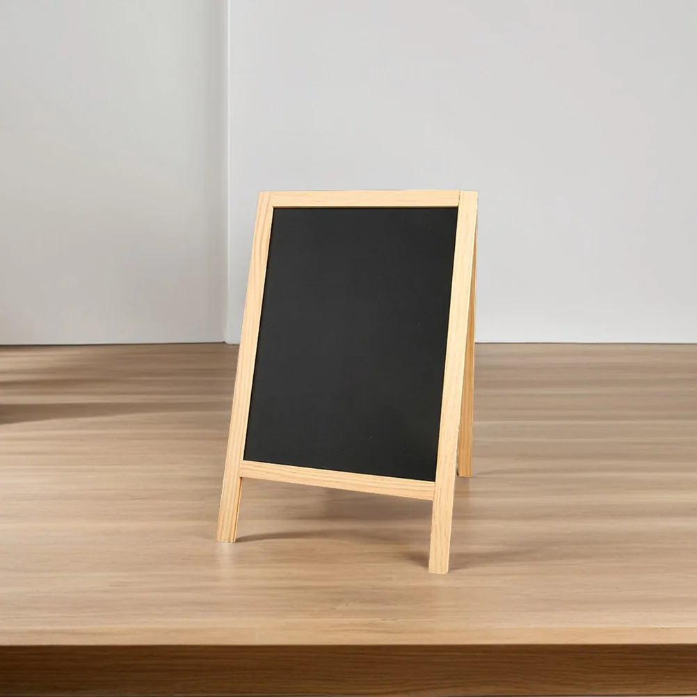 سبورة خشبية صغيرة رسالة مزدوجة الجوانب للمطبخ والحديقة وحفلات الزفاف علامة سبورة صغيرة قابلة للمسح مع حامل #2