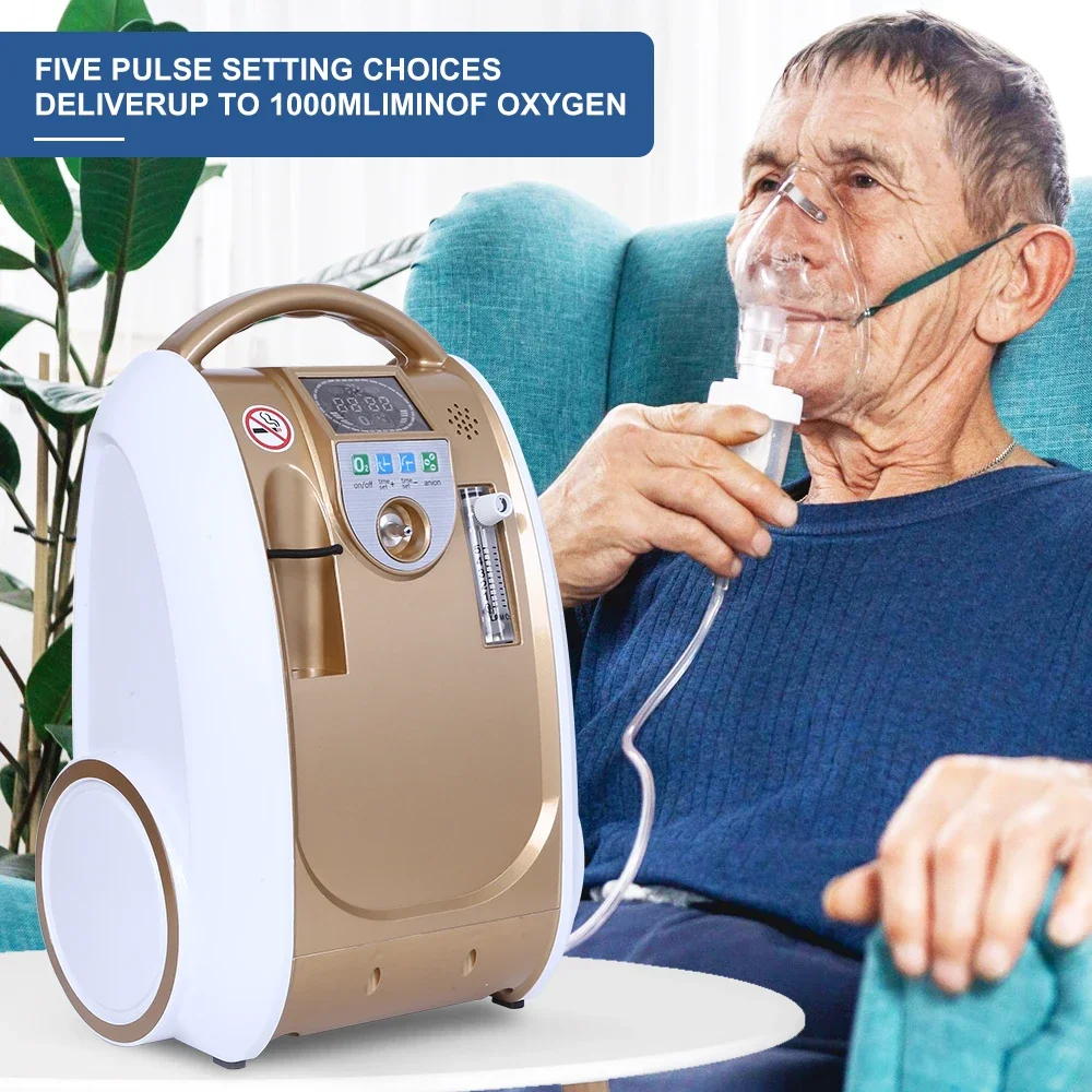 Resoxy 5L Portable Oxygen Machine Concentrator  Adjust Medical Oxygen Mini Concentrador De Oxigeno Portatol For Home Travel