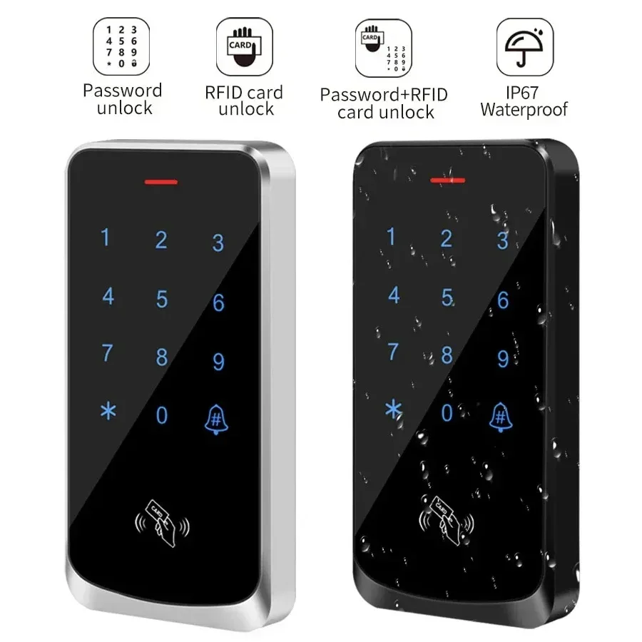 

NEW IP67Waterproof RFID 125KHz Control Keyboard Touch Screen Access Controller Smart Electronic Door Lock Security & Protection