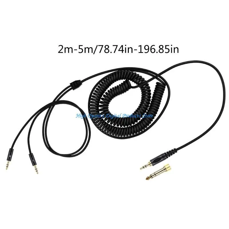 كابل سماعة سماعات الرأس U2JE Premium مع موصلات مزدوجة 3.5 ملم لـ AH-D7100 7200 D600 D9200 5200 سماعات الرأس