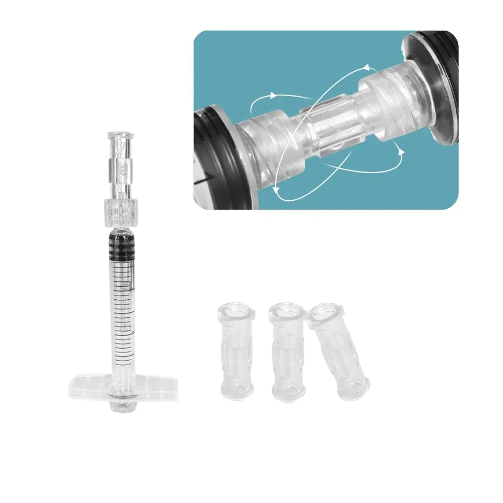 Double Male Luer เชื่อมต่อเข็มฉีดยาปราศจากเชื้อโปร่งใสสําหรับชิ้นส่วนนิวเมติก Leak Proof Luer Connector