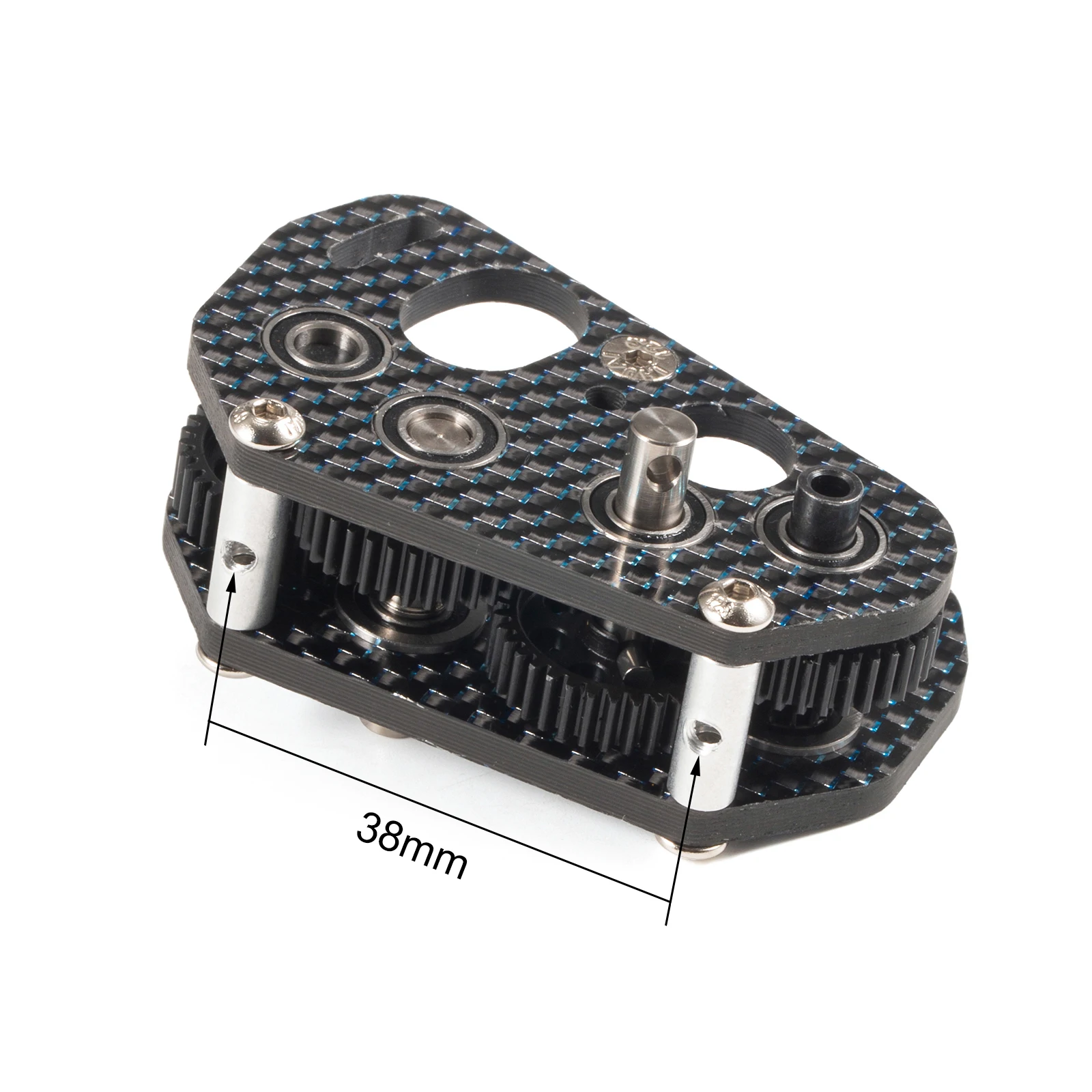 Ultralight Carbon Offset Dual Motor Transmission 48P Dig Gearbox for Capra F10 Portal Axle LCG Comp Rigs 1/10 RC Rock Crawler view 3