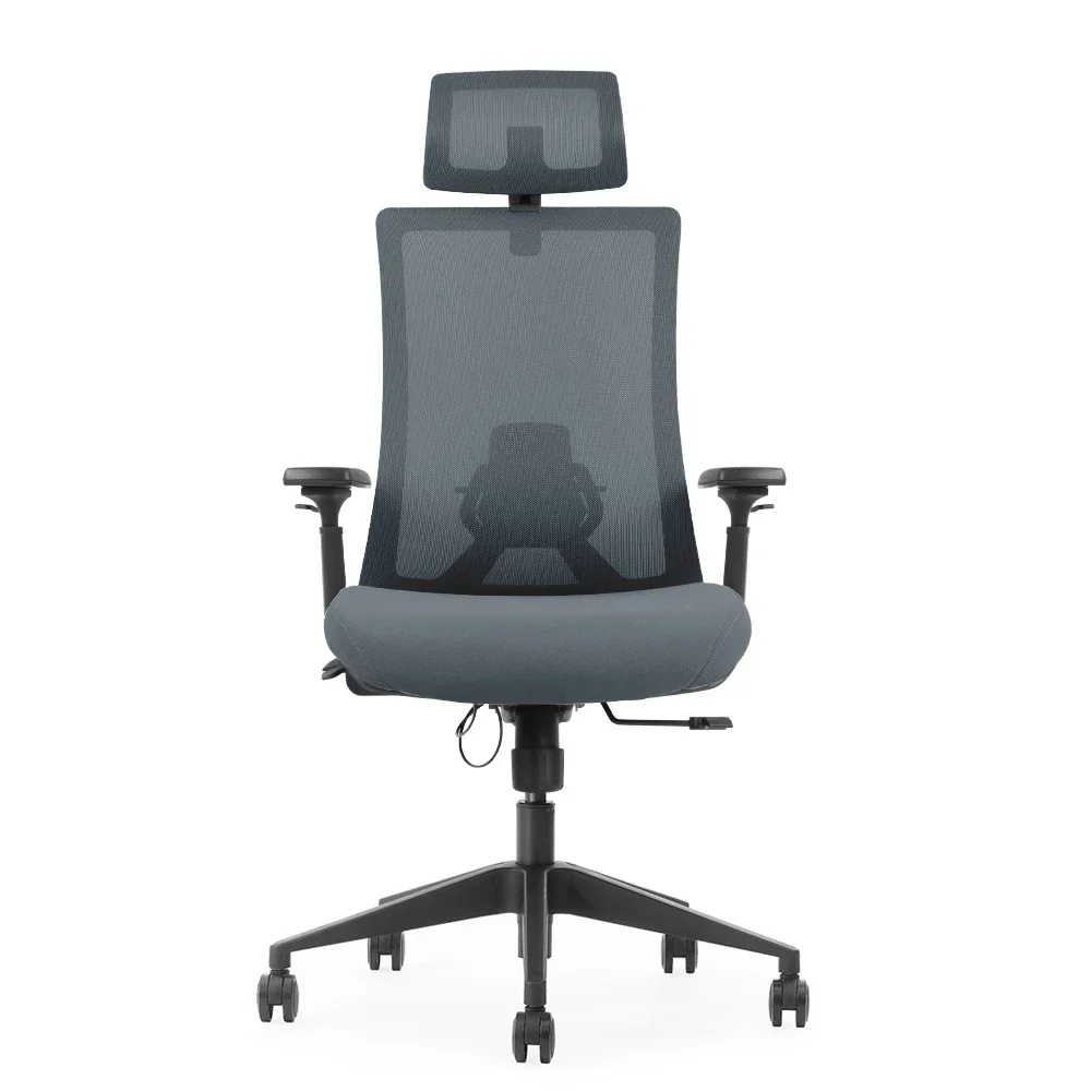 High Quality Executive Ergonomic Computer Chair High Back Mesh Desk Pu Recliner with Adjustable Headrest for Office Use