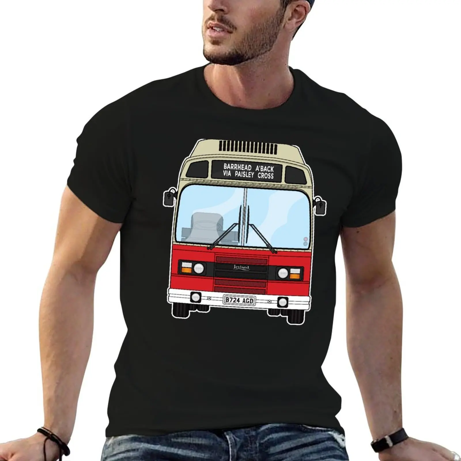 

McGills Barrhead Leyland National mk2 Bus Paisley Scottish buses T-Shirt mens graphic t shirts t shirt man plain T-Shirt