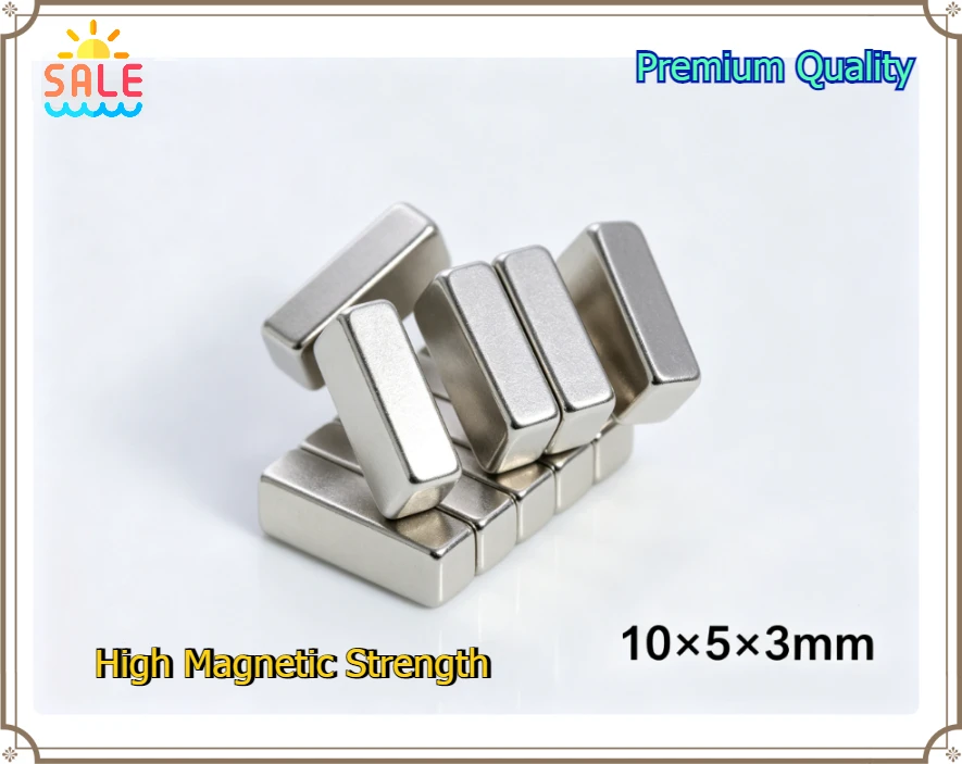 Creative  10x5x3mm Strong Neodymium Magnet | Versatile NdFeB Permanent Block for Crafts, Fridge & Science