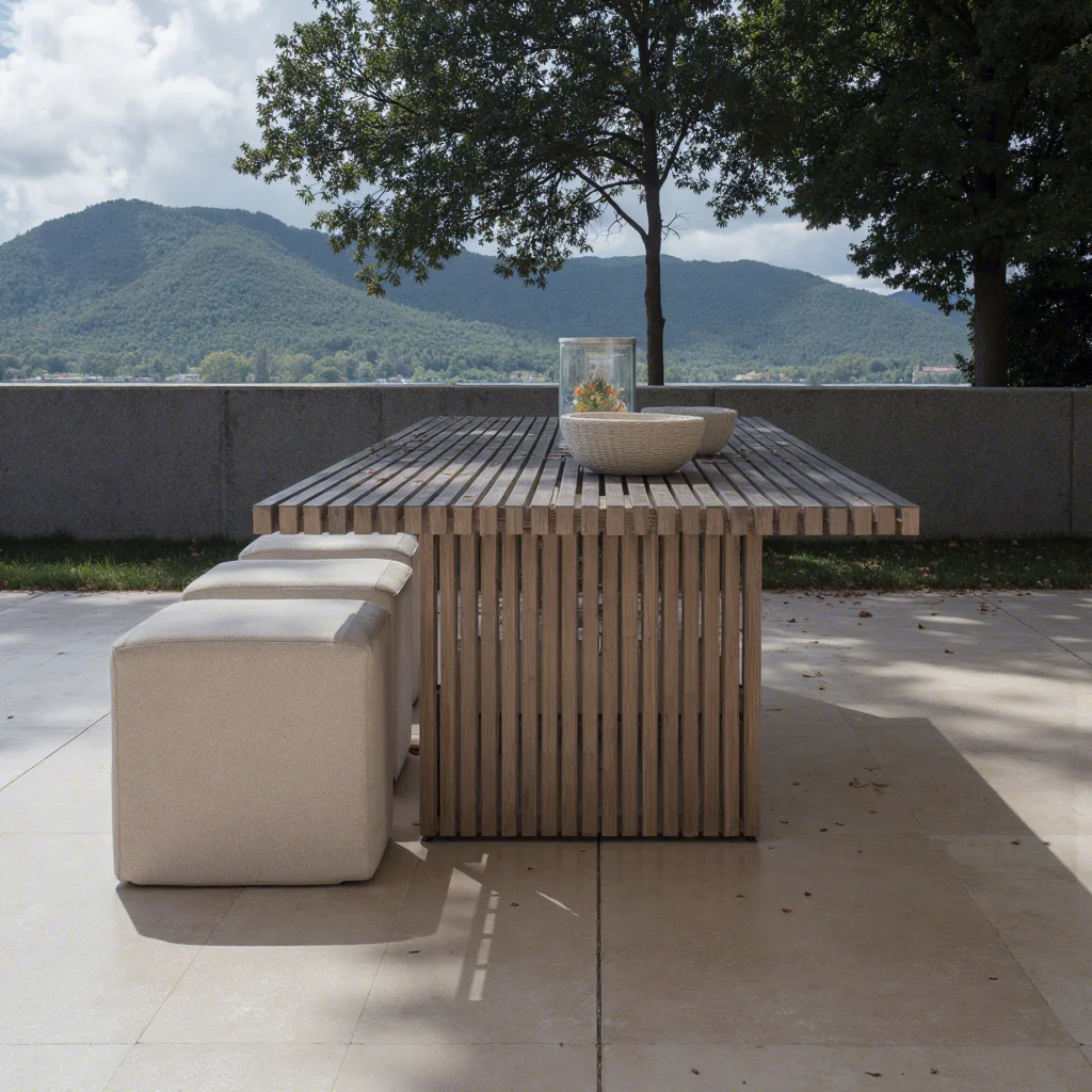 

2026 Sigma Durable Modern Teak Eco-Friendly Solid Wood Waterproof Comfortable Farmhouse Garden Outdoor Sofa Set