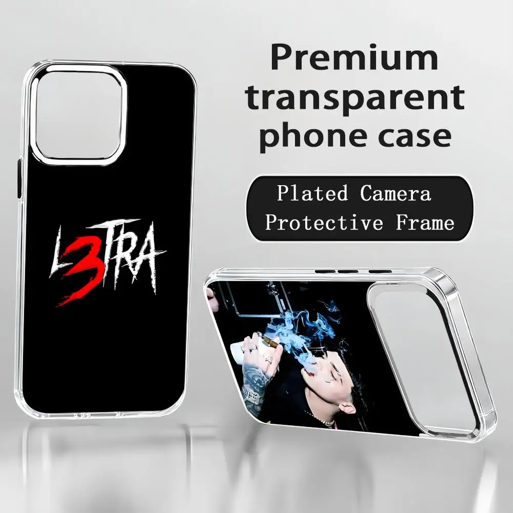 Чехол для телефона Rapper Luar La L для iPhone 17 Air, 16, 15, 14, 13, 12, 11 Pro Max Plus, с хромированными кнопками и прозрачным кольцом для камеры