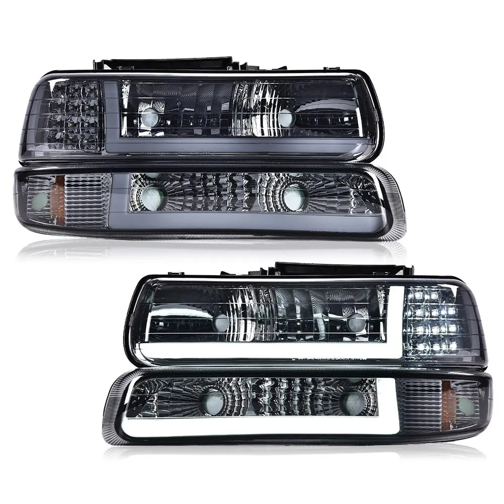 

Светодиодные фары Drl, совместимые с Chevy Silverado 1999-2002 /Silverado 1500Hd 2500Hd 2001-2002 /Tahoe Suburban 1500 2500 00-06