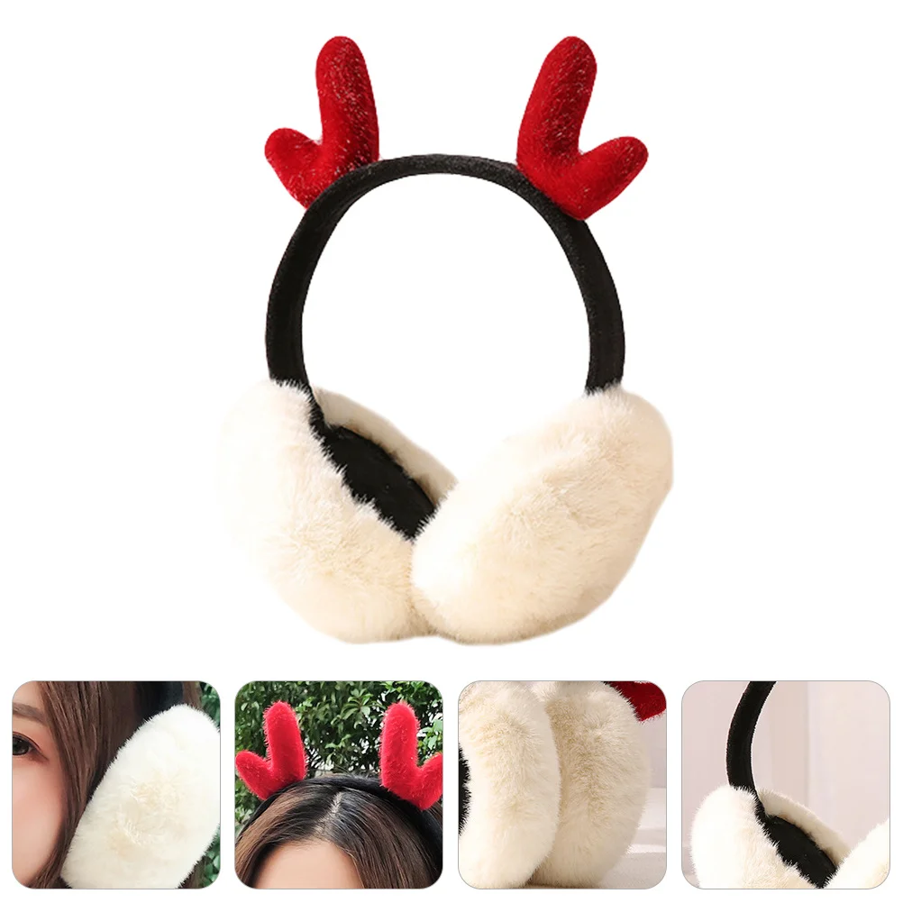 

Earcap Antlers Warmer Muffs for Ladies Cover Decor Earmuff Winter