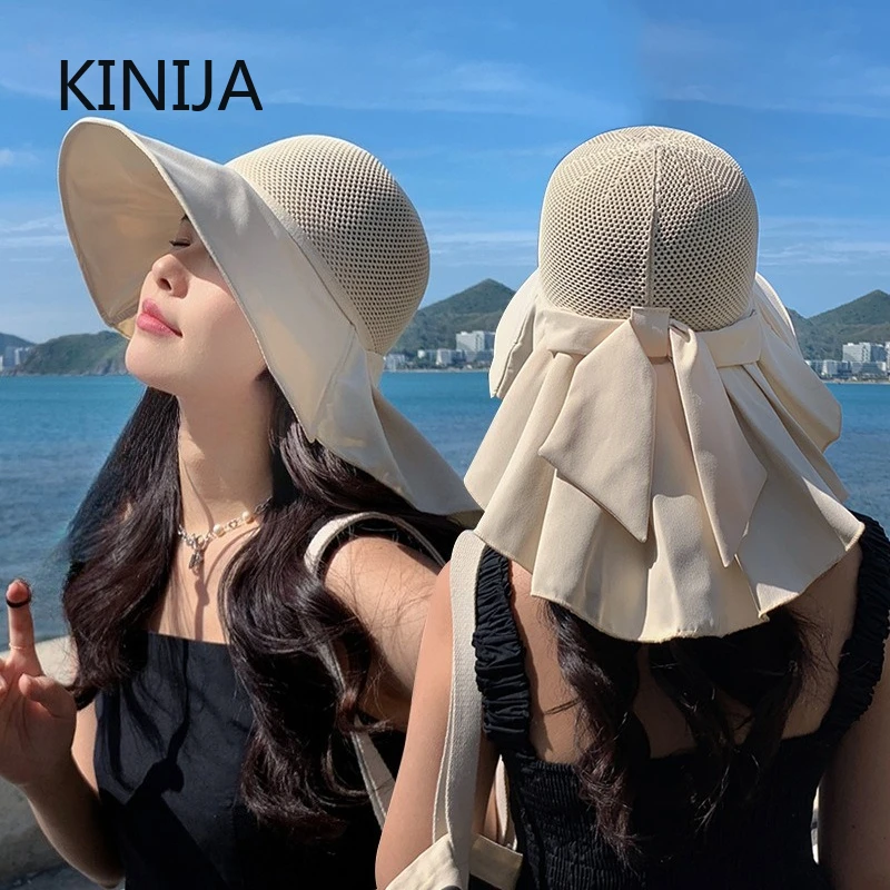 Women's Summer Sun Hat Large Brim Breathable UV Protection Hat Emp Top Hat for Outing  Sun Protection Fisherman Hat