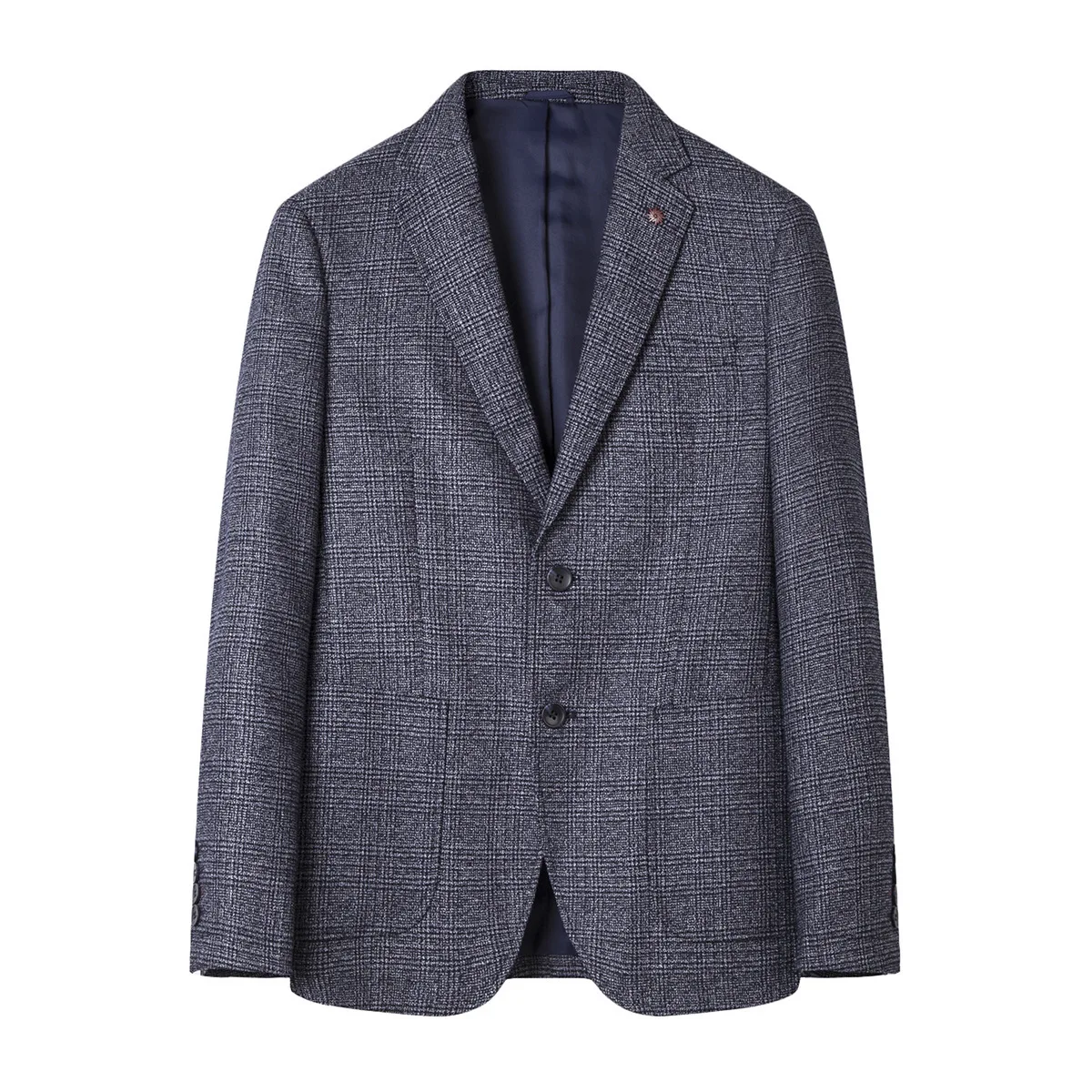 

Мужской модный пиджак Hai Brand в клетку, осенне-зимний, с плоским воротником, однобортный, повседневный, стандартного кроя, для взрослых