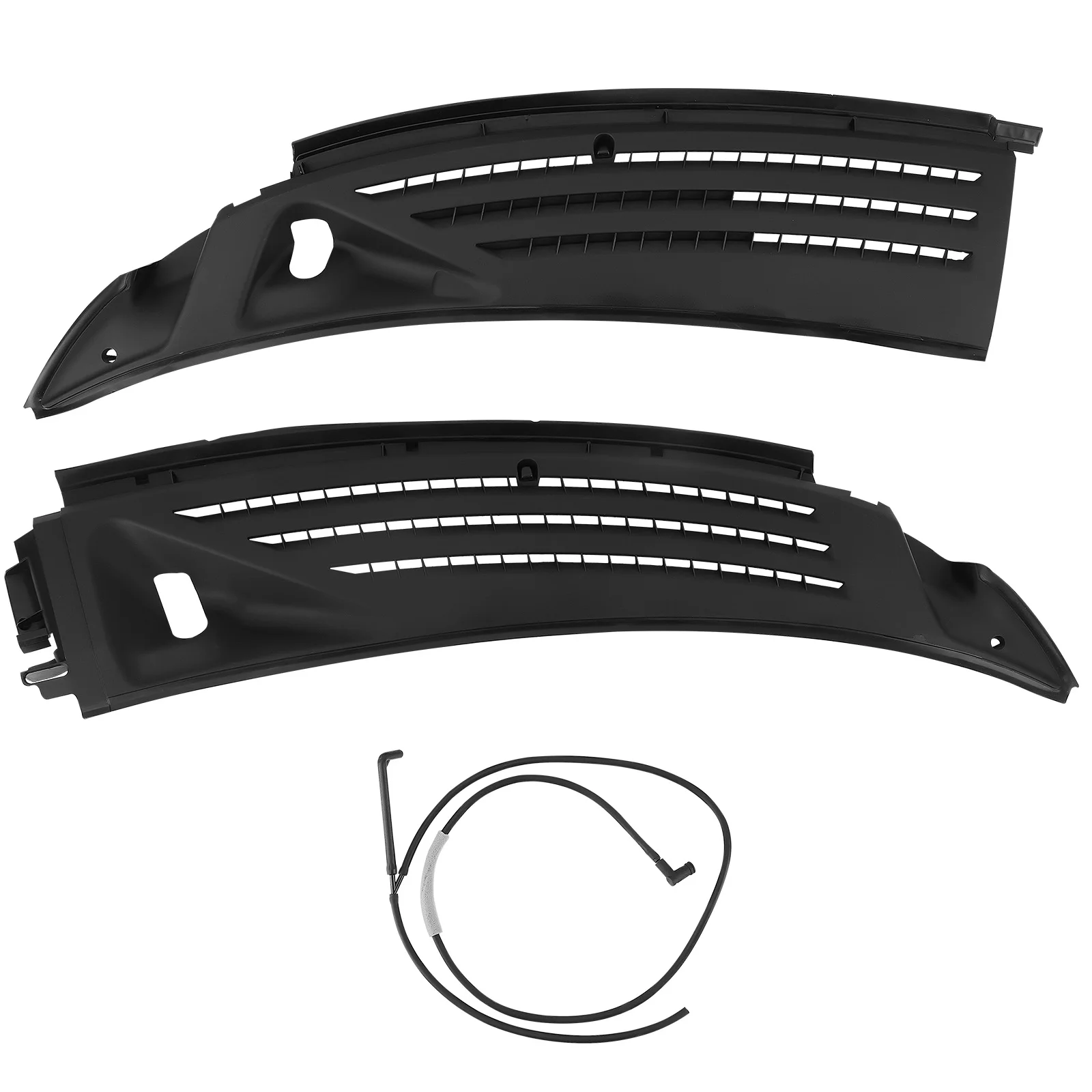 

Front Cowl Panel Grille Vents Windshield Wiper Set w/Seals for 09-14 Ford F150