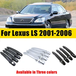 Door Handle Cover Carbon Fiber Chrome For Lexus LS 430 Celsior XF30 2001-2006 2002 2003  Anti-scratch Trim Set Car Accessories