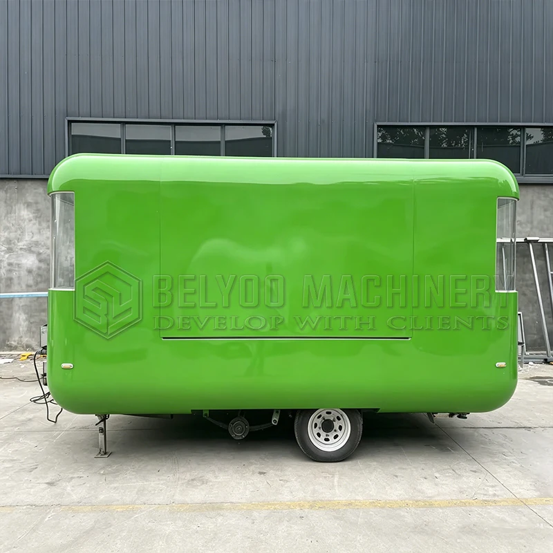 Belyoo Cloud Warehouse Mobile Trailer Outdoor Complete Equipment Ice Cream Hot Dog Cart Customizable for Factory Sale