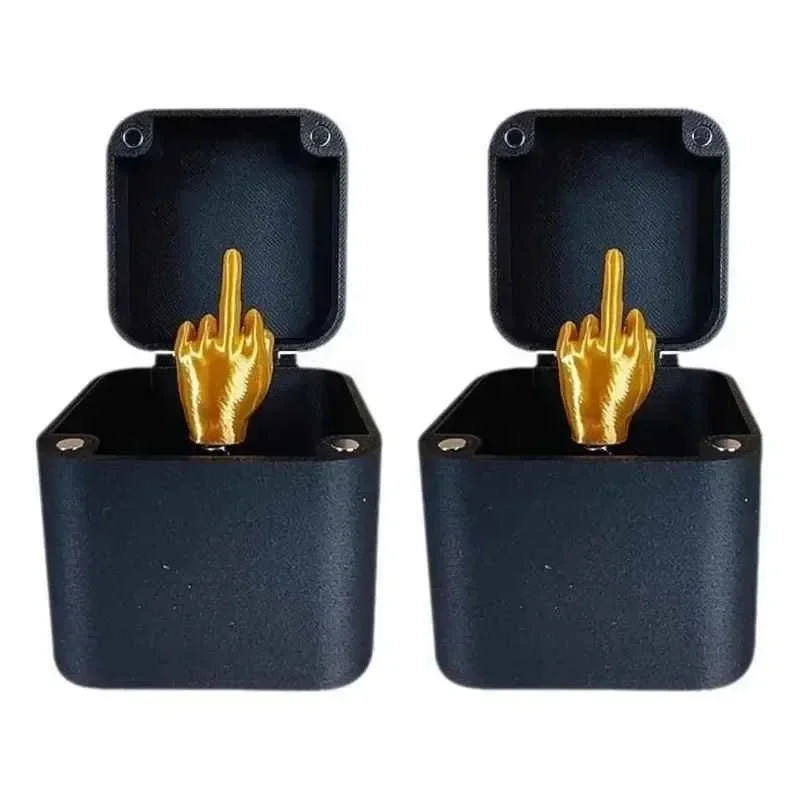 الإبداعية مكتب ديكور المنزل الهدايا الاصبع الأوسط الجدة عيد الميلاد مضحك المزحة هدية خارج الصندوق المنبثقة صندوق هدايا الاصبع الوسطى