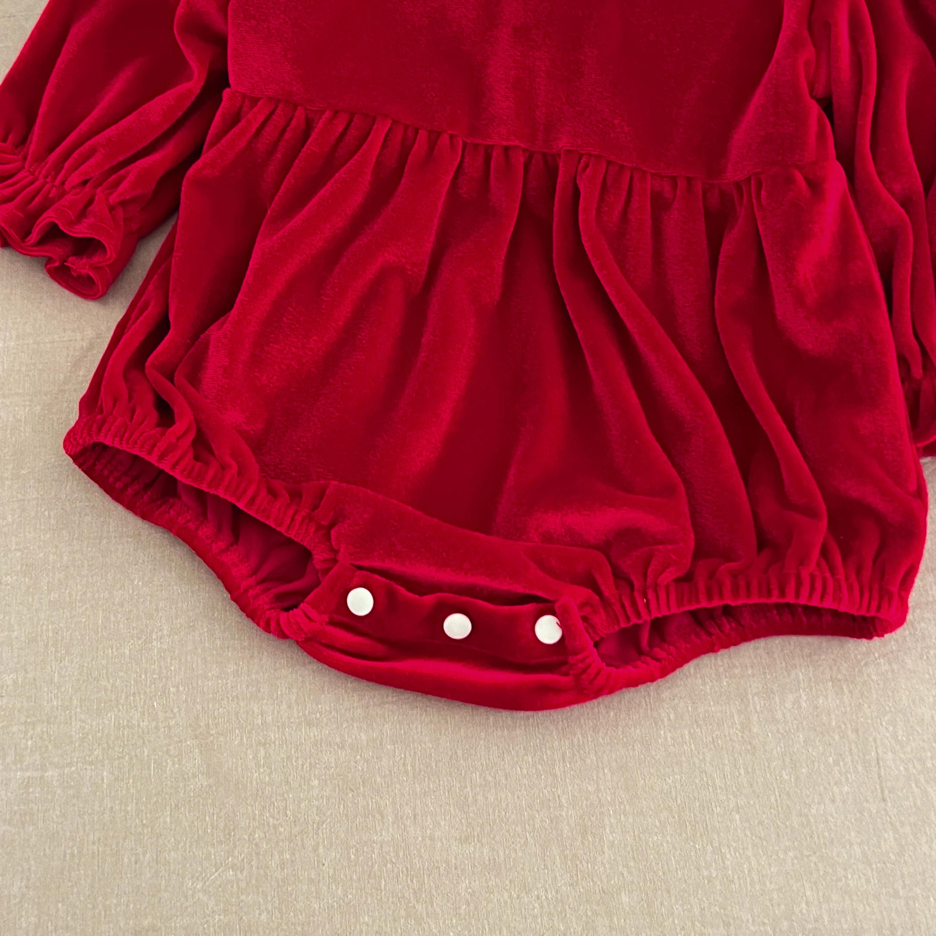 0-3Y Weihnachten Strampler Neugeborenen Kinder Baby Mädchen Rot Strampler Süße Rote Spitze Prinzessin Infant Neue Baby Mädchen Strampler kleidung – Detail 7