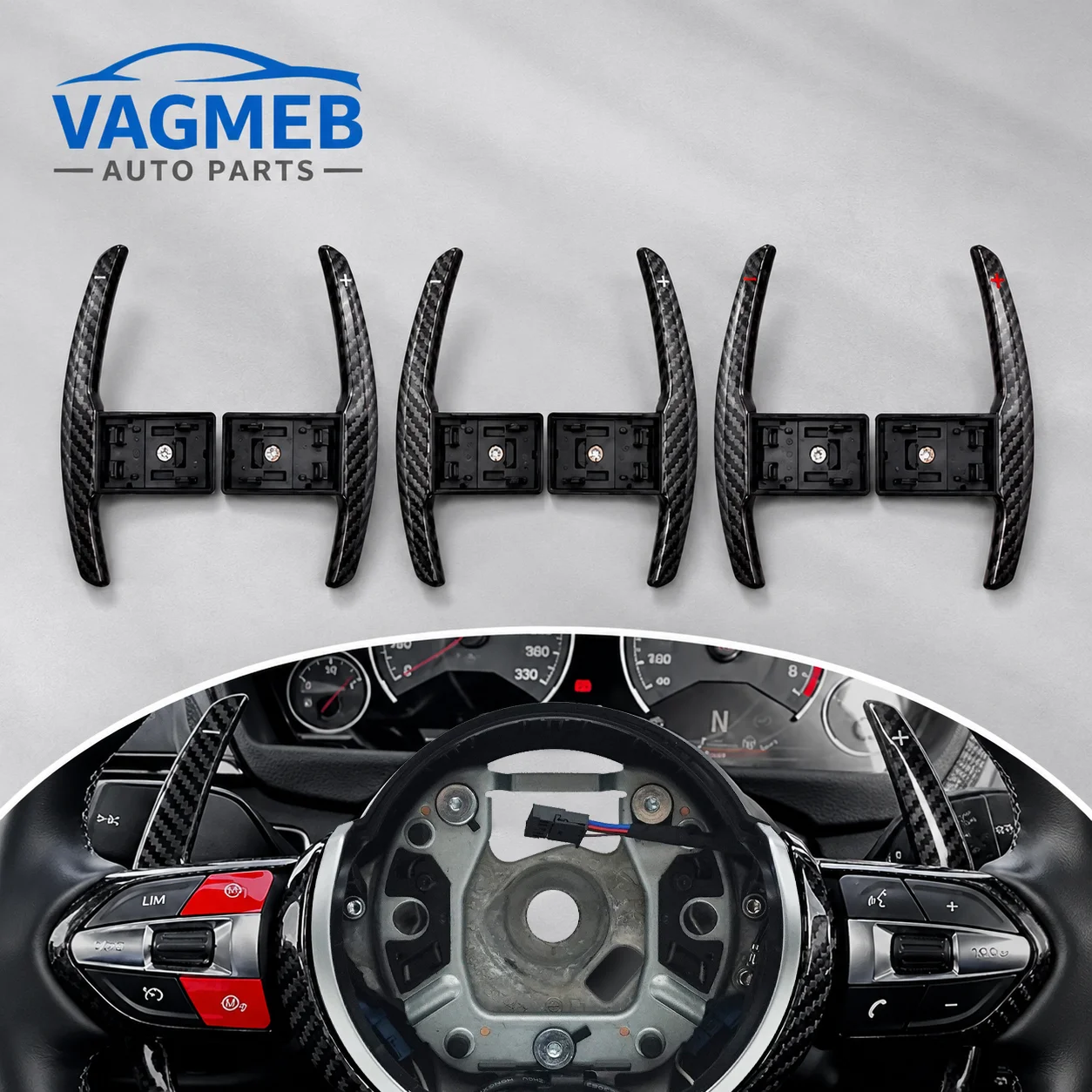 Matte Carbon Fiber Paddle Shifters for BMW F Series F20 F21 F22 F30 F32 F36 F10 F11 F12 F15 F26 F80 M3 M4 M5 M6