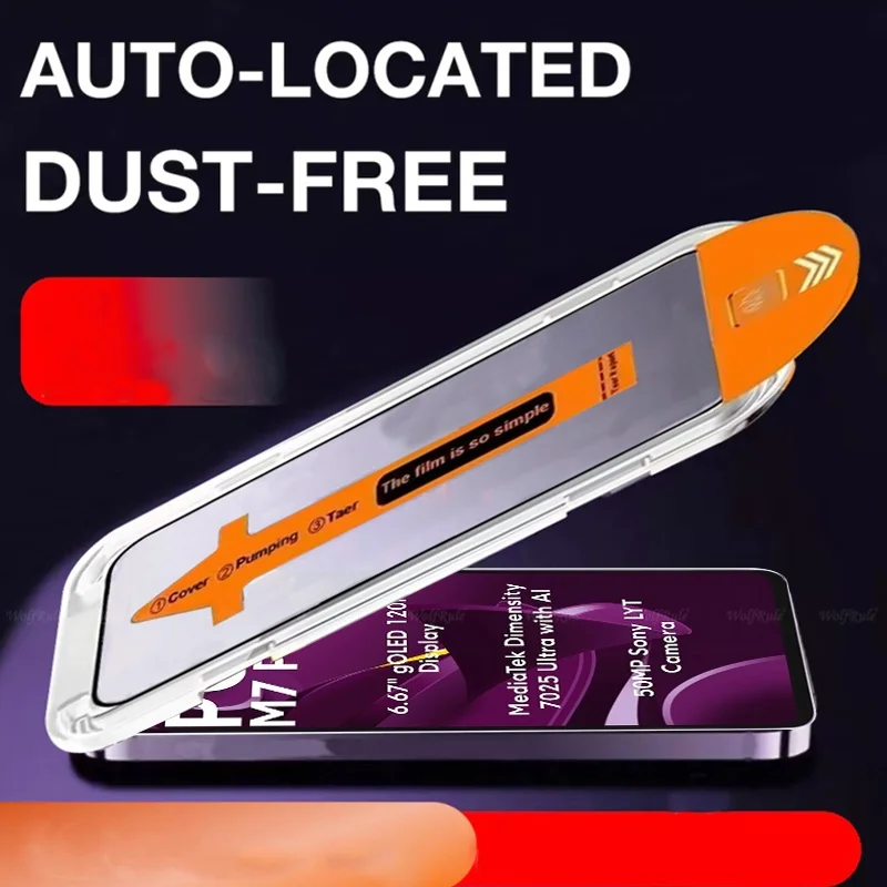 1-4 pces para poco m7 pro 5g vidro xiaomi poco m7 pro 5g vidro temperado fácil instalação protetor de tela livre de poeira poco m7 pro 5g