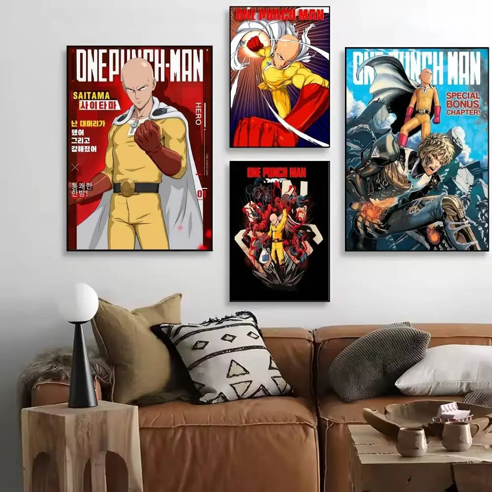1PC Anime One-P-Punch Man Posters HD Print Vintage Wall Art Decor for Home Study Room - view 2