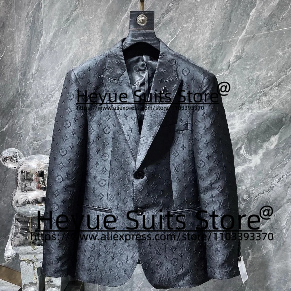 Costumes de mariage en cuir noir pour hommes, coupe couvertes, revers Patricia, smokings de marié, ensemble 2 pièces, sur mesure, haute qualité, Trajes 138