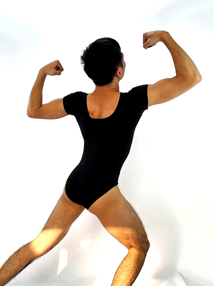 Pigiama pagliaccetto da uomo a maniche corte girocollo tinta unita slim fit body pigiama abbigliamento sportivo fitness jogging pagliaccetto basic