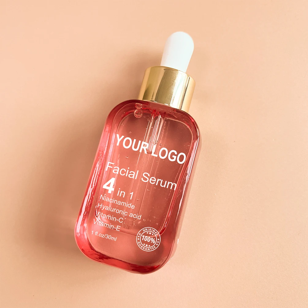 30ml 4 in 1 Face Serum Private Label Whitening Nourishing Face Foundation Custom Logo Lifting Fade Fine Lines Makeup Wholesale