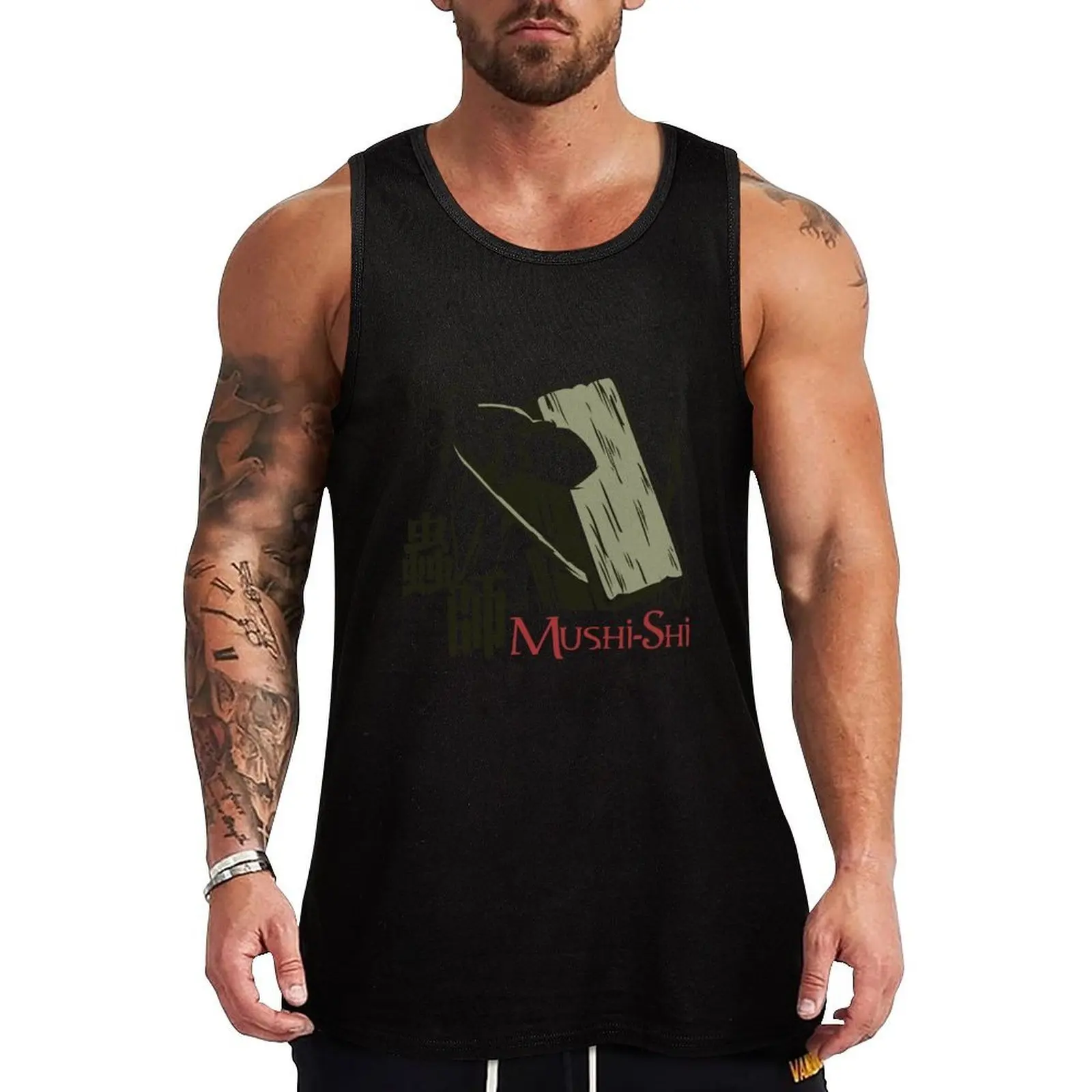 

Mushishi Tank Top sleeveless t-shirts for men summer Men's tops anime Gym T-shirts for men