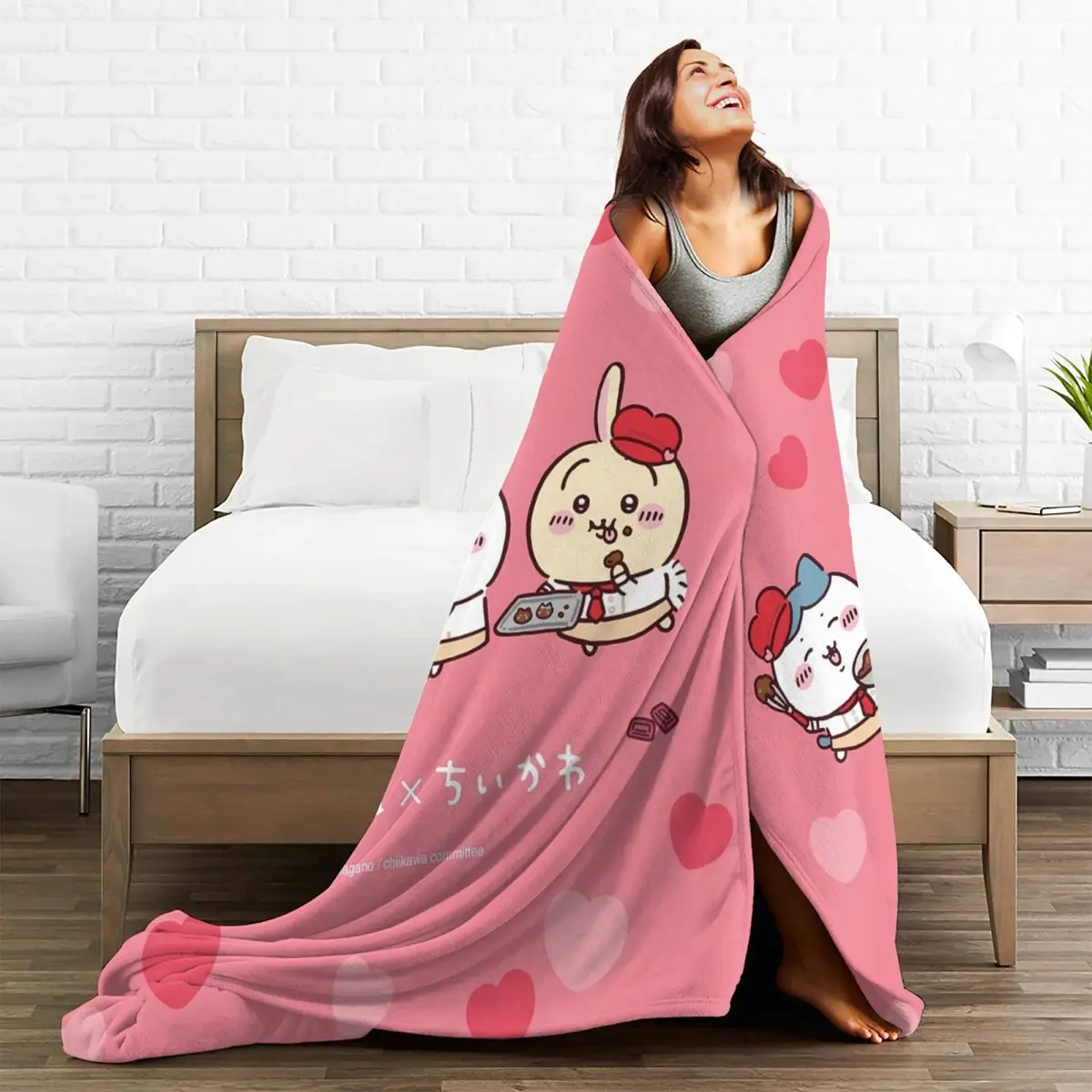 Chiikawa Blankets Decorative Flannel Throw Blanket For Couch Bed Warm Soft Design Quality Bedspread Gift Idea image 3