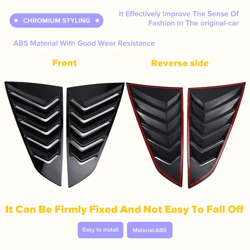 

High Quality Window Louver Cover Mustang Accessories For Ford Mustang Car Accessories For Mustang Window Louver Glossy Black