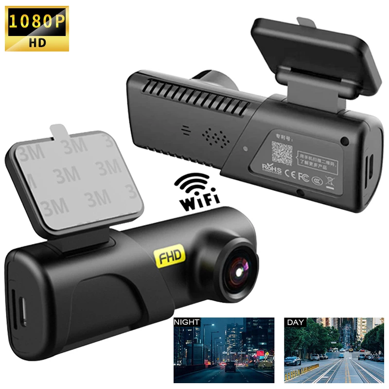 2K Car hidden HD night vision tachograph Mobile WIFI connected 24-hour parking monitoring