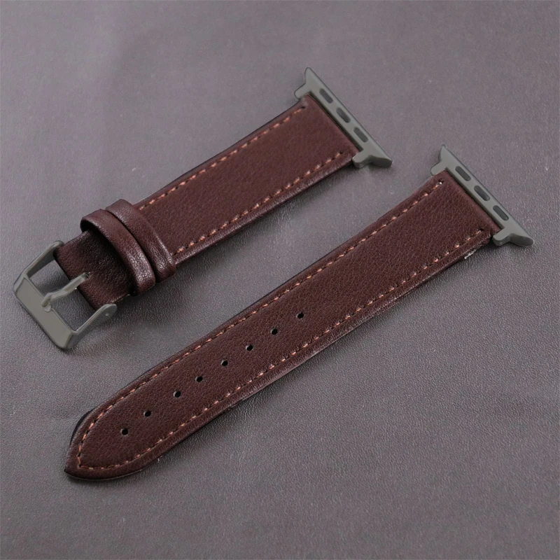 *new style*Soft Genuine Leather strap Loop Strap For Apple Watch 8 7 6 4 3 2 1 Thin  5 38mm 40 41mm 42mm 44mm 45mm