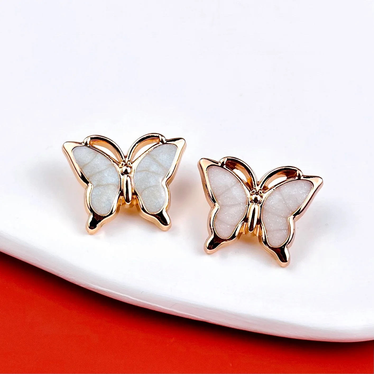 

5pcs Fine Flash Three-dimensional Butterfly Metal Button Button, High-end Woolen Coat, Coat, Sweater Decorative Button