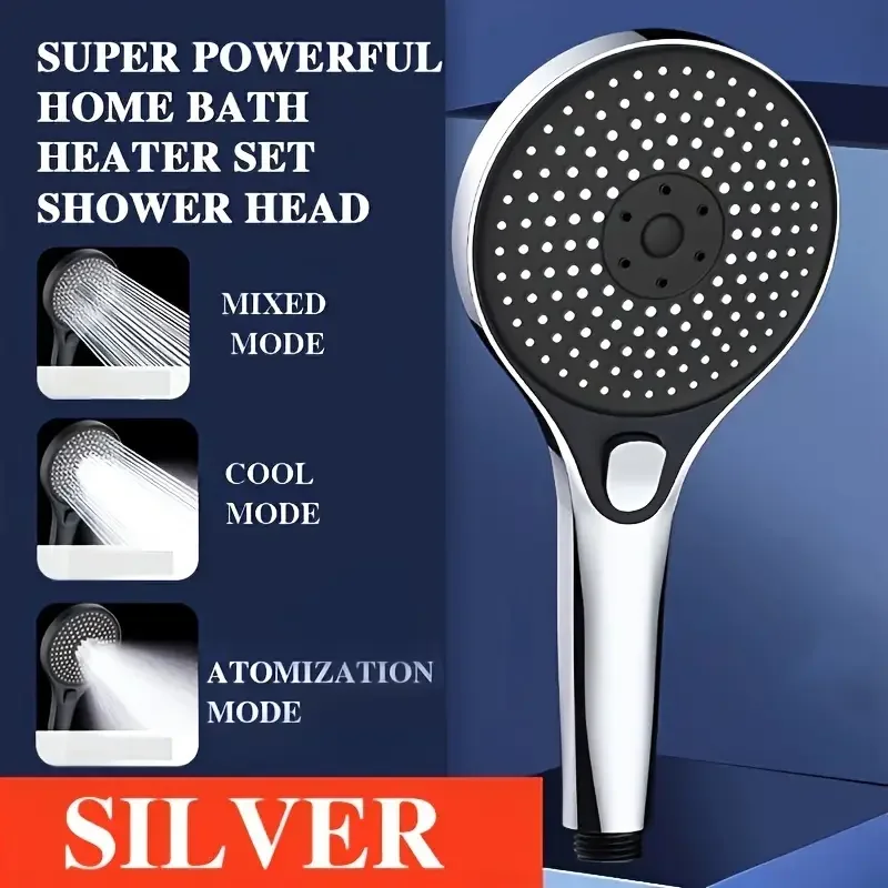 Three-speed High-pressure Shower Head With Large Panel Super Powerful Universal Bathroom Shower Head Combination Set