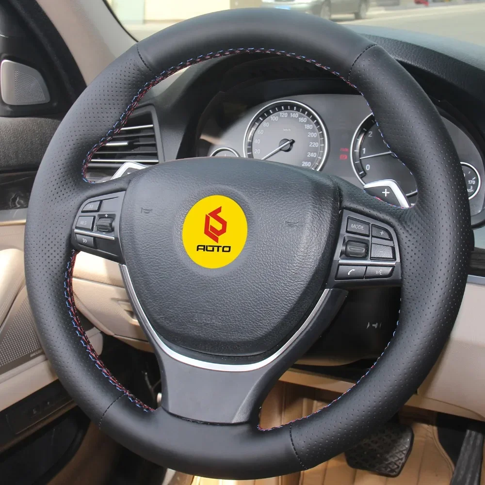 Steering Wheel Cover for BMW M Sport F10 F11 (Touring) F07 F12 F13 F06 F01 F02 M5 F10 Funda Volante Car Accessories Interior