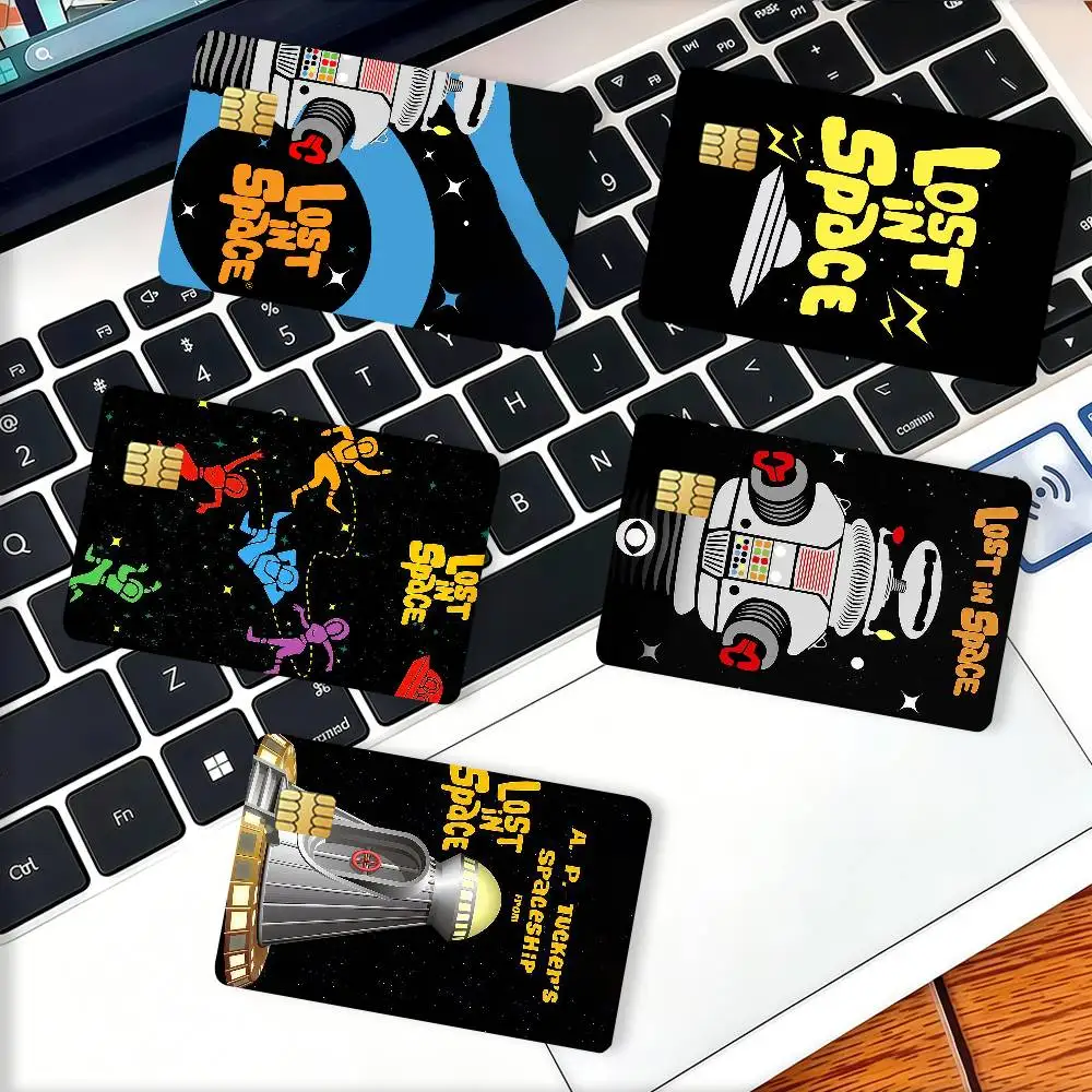 Fantasy film L-Lost in S-space Credit Card Decorative Card Stickers Suitable For Bank Cards Metro Transit Anti-scratch Gift 4PCS