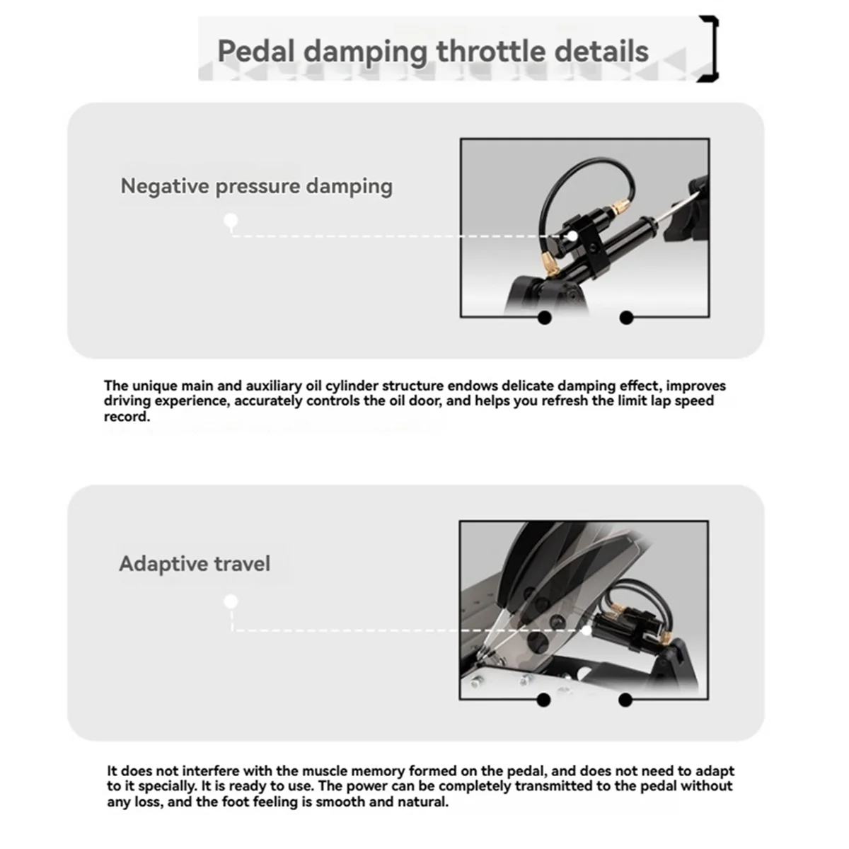 

AT08 New Simulated Racing Modification Pedal Brake Throttle Damping Racing Gaming Hydraulic Damping Mod Kit for FANATEC Pedal
