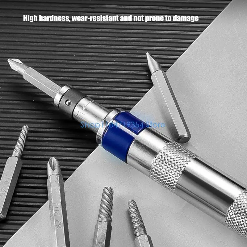 0XLD Impact Screwdriver Chisels Bit Tool Set Ergonomic Nonslip Handle Car Repair Tool