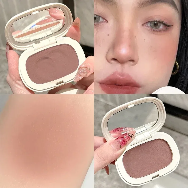 Enkele kleur Blush Zijdeachtige textuur Hoge kleur Geen poedergevoel Lage verzadiging Langdurige natuurlijke matte Blush Crème Gezichtsmake-up
